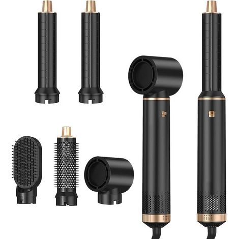 Multistyler 5 en 1 – Fer à boucler et lisser avec 5 embouts – 3 réglages de température – Brosse à air chaud pour volume, boucles et lissage (1/5)