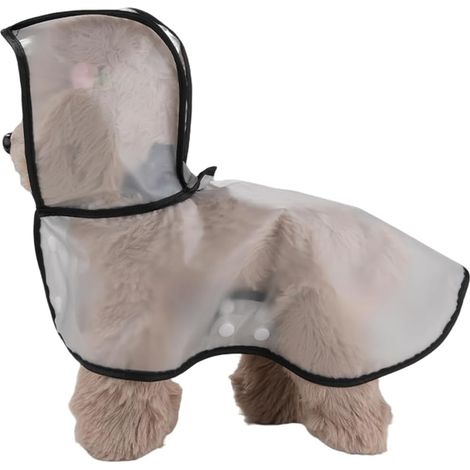 Manteau de pluie transparent robuste avec laisse pour l'accès, ajustement réglable pour chiens de petite, moyenne et grande taille (taille 3XL) (1/5)