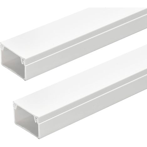Canalina rigida passacavi 25x16mm 2 metri adesiva e avvitabile bianca Aigostar (1/3)