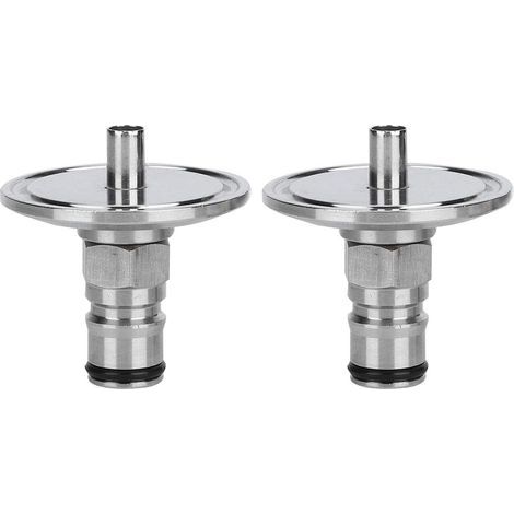 Lot de 2 Adaptateurs de Poteau de Verrouillage à Bille en Acier Inoxydable 304 à Trois Pinces vers Poteau de Verrouillage à Bille 3,8 Cm avec Joint en Silicone, Joint sans Soudure, Raccord de (1/5)