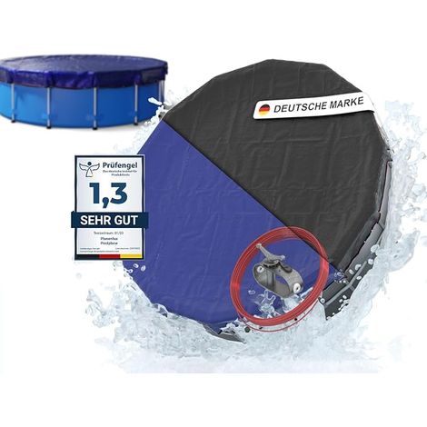 Round 2-in-1 Pool Cover Diameter 305 cm For Swimming Pools Diameter 280-320 cm PE Material 200 g/m² Summer and Winter Solar Diameter 380 cm (1/5)