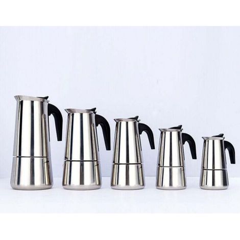 Cafetière italienne - - Moka 300 ml - Inox 430 - Compatible induction - Poignée ergonomique (1/3)