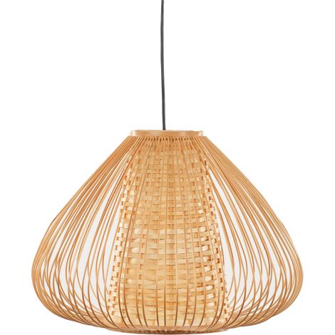 Suspension poire rotin naturel (1/4)