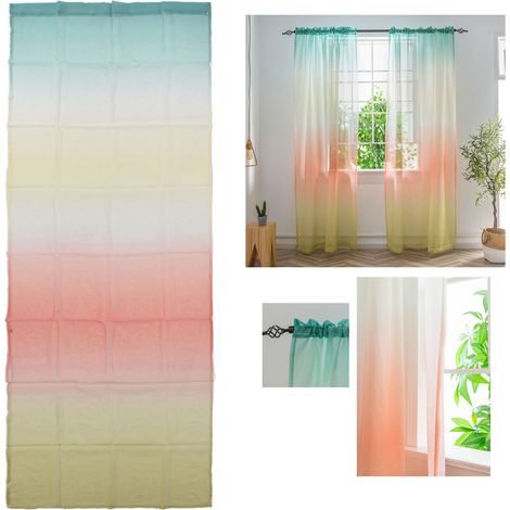 Rideaux occultants polyvalents aux couleurs de l'arc-en-ciel, parfaits pour la maison, les chambres, les salons, les balcons, les cloisons, les stores verticaux et les rideaux de bas de porte. (Fil ja (1/5)