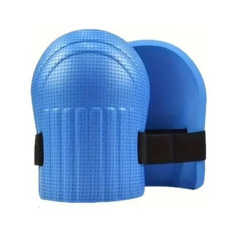 Genouillères de travail jardin sol en caoutchouc mousse EVA, protection des genoux, sangle et éponge antidérapante confortables pour travailler, vélo, yoga, mécaniciens (bleu), 1 paire de prot