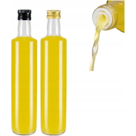Bouteille En Verre - 500 Ml - Distributeur Integré Pour Huile Et Vinaigre - Transparente - 1 Piece (1/5)