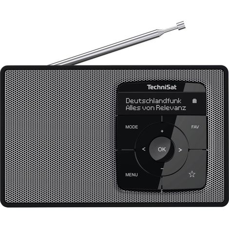 TechniSat DIGITRADIO 2 Radio de table DAB+, FM DAB+, FM, Bluetooth fonction réveil noir,argent Y992903 (1/5)
