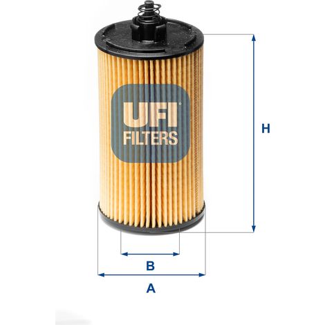 UFI 25.183.00 Elemento filtrante de aceite UFI