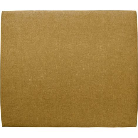 Tete de lit Tapissée Tissu Jaune L 150 cm - Ep 10 cm rembourré (1/4)