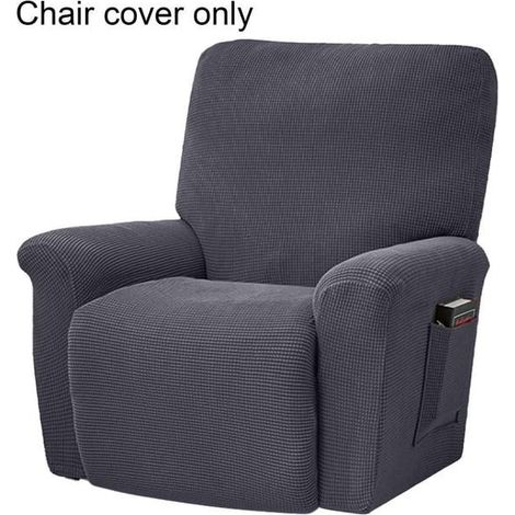 Recliner Cover Stretch Soft Polyester Non Slip Side Pocket Jacquard Cover for Home (1/5)