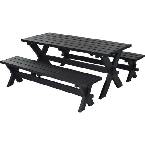 Plus Sitzgarnitur Nostalgie schwarz Gartenmöbel-Set (1/3)