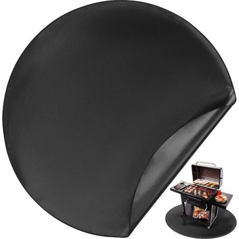 Tapis rond pour barbecue - - 91cm - Ignifuge - Imperméable - Facile à nettoyer (1/4)