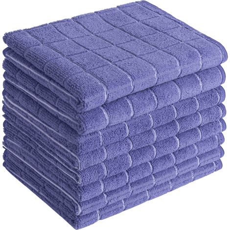 Microfiber Dish Towel - 26 x 18 Inch - Lint Free - Kitchen Use - 8 Pack (1/5)