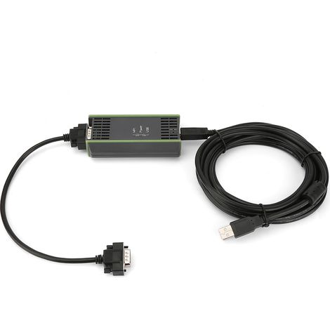 Schwarzes, isoliertes Programmierkabel für Siemens S7-200 300 400 SPS, Teilenummer S7972-0CB20-0XA0 (1/5)
