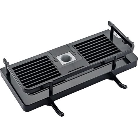 Etagere Douche - Porte Savon Salle De Bain Sans Percage - Support Auto-adhesif Antirouille - Hauteur Reglable - Noir - Lot De 1 (1/5)