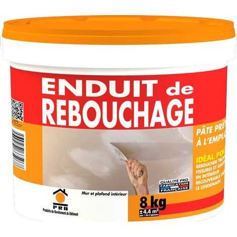 Enduit de Rebouchage Pate 8kg - Réparation Rapide de Fissures et Trous - Application Facile et Précise - Finition Lisse et Prête à Peindre - Usage Intérieur (1/3)