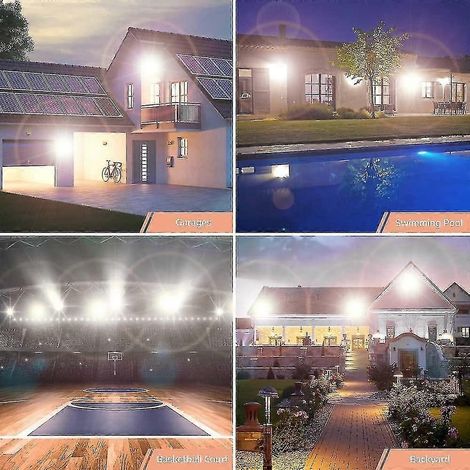 Projecteur LED extérieur puissant de 100 W, 6 500 K, 10 000 lm, éclairage de sécurité extérieur, étanche IP67, spot LED extérieur pour terrasse (1/3)