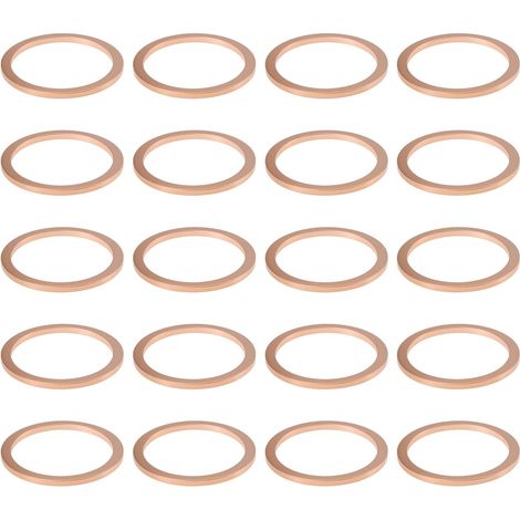 Pack of 30 copper oil pan gaskets 22 x 27 x 1.5 mm 028103059A Compatible with automotive drain plug gasket (1/5)