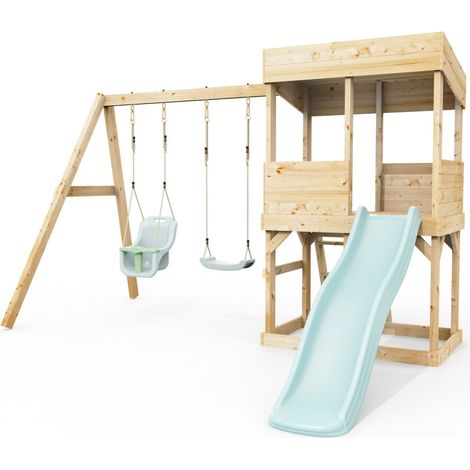 Rebo Lookout Tower with Double Swing and Wave Slide (1/4)