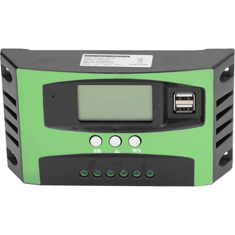 Regolatore di carica solare, display LCD, pannello fotovoltaico, regolatore intelligente 12V 24V 30A. (1/5)