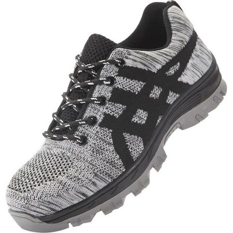 Chaussures de sécurité pour homme, embout en acier, confortables, légères, respirantes, unisexes, grises (43 EU)