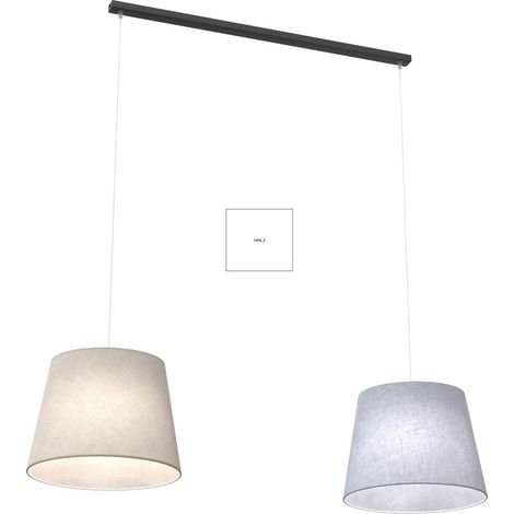 Suspension Epoca Emibig 2xE27 abat-jours tissu multicolore (1/5)