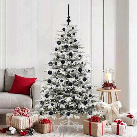 Künstlicher klappbarer Weihnachtsbaum Weiß 180 cm PE und PVC