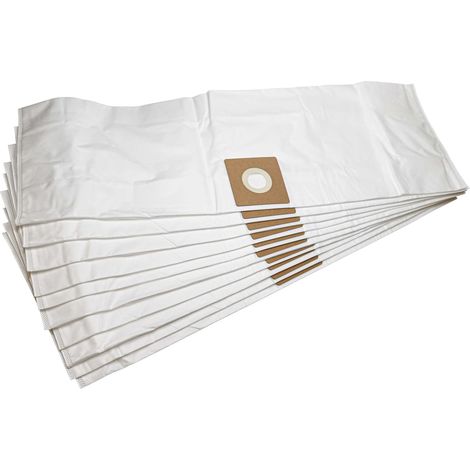 vhbw 10x sacchetto compatibile con Kärcher NT-700, NT-702, NT700, NT702 aspirapolvere - in microfibra, 38cm x 32cm, bianco (1/4)