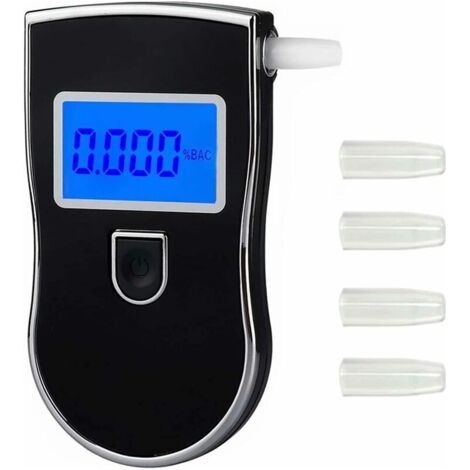 Alcootest Ethylotest Electronique, Professionnel Portable Testeur d'alcool ave Ecran LED d'Affichage Numérique et 5 Embouchures, Capteur à Semi-conducteur Sensibilité - (1/5)