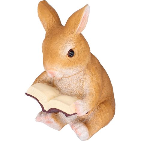Figurine Lapin Résine pour Décoration Jardin Extérieur - Sculpture Animale Ornement