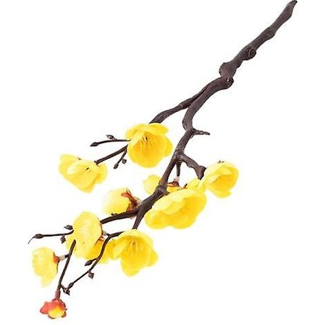 Fleurs artificielles colorées à plusieurs branches, magnifiques, pour la décoration intérieure. Fournitures factices.jaune (1/5)