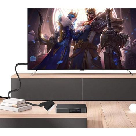 Convertisseur Adaptateur HDMI vers Péritel, Câble HDMI to Scart Converter,Adaptateur Tout-en-Un, convertisseur Audio vidéo pou (1/4)