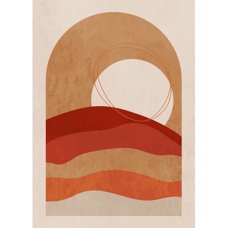 Papier peint panoramique - Paysage Boho - 130 cm x 183 cm (1/2)