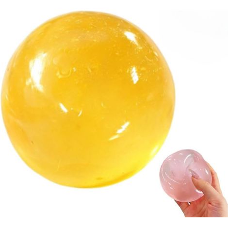 Beyamis Balle anti-stress à l'huile de coco 2026, facile à nettoyer, soulage le stress, jaune (1/5)