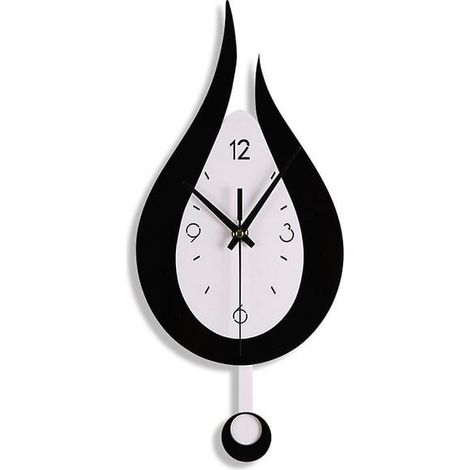 Horloge Murale Moderne Créative Goutte d'Eau à Pendule Silencieux, Horloge Numérique Mural Design Élégant (1/4)