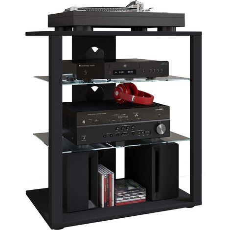 Hifi Furniture Support Alu Glass Multimédia Folas 70x60x41 - VCM (1/3)