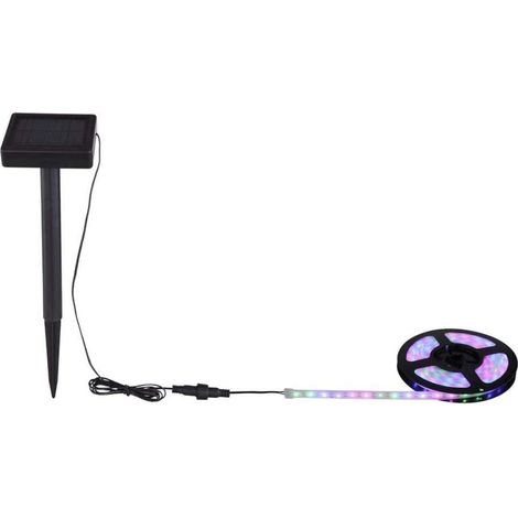 Catena luminosa a led a energia solare, satinata, cavo 1,5 m, 8 funzioni, ip44, 6 watt (1/3)