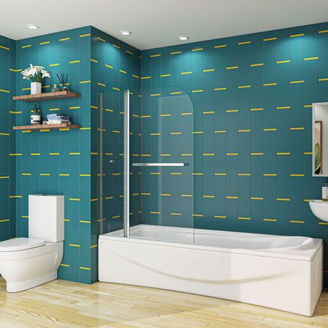 1000X1400mm 180 degrees Pivot Shower Bath Screen Easyclean Glass