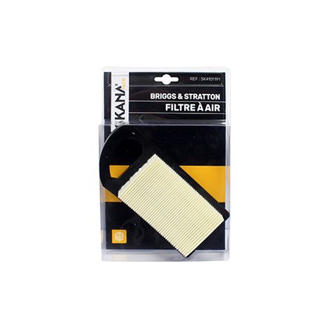 Filtro de aire adaptable Briggs & Stratton para motores de la serie 21 (344 cc) de 10 a 12 CV. Modelo plano. Longitud: 184 mm. Ancho