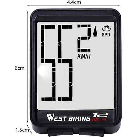 Compatible avec compteur de vélo, sans fil, grand écran, étanche, rétroéclairé, chronomètre de vélo, compteur de vitesse, accessoires de cyclisme