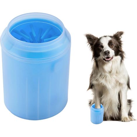 Pulitore per zampe di cane, pulitore portatile per zampe di cane, pulitore per zampe di cane, pulitore portatile per zampe di cane, pulitore per zampe di animali domestici (blu, M)
