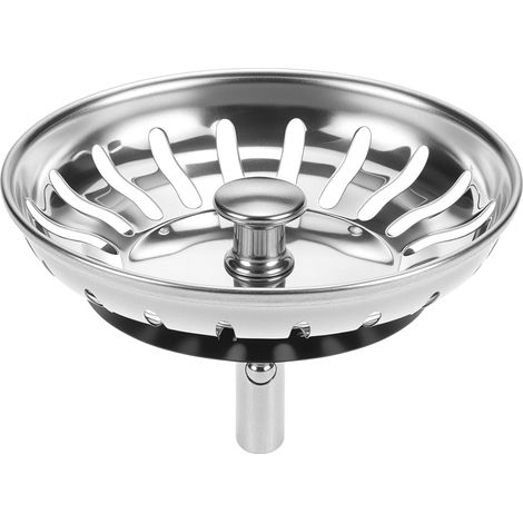 bouchon évier cuisine 82 mm, crépine en acier inoxydable 304, compatible avec les éviers de cuisine dont le diamètre du trou est compris entre 82.3 et 84 mm