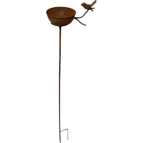 Bain d'oiseaux en métal peint à la main de 81,3 cm et supports avec base à griffes vintage autoportants et mangeoire à oiseaux fabriquée à la main pour l'extérieur (1/5)