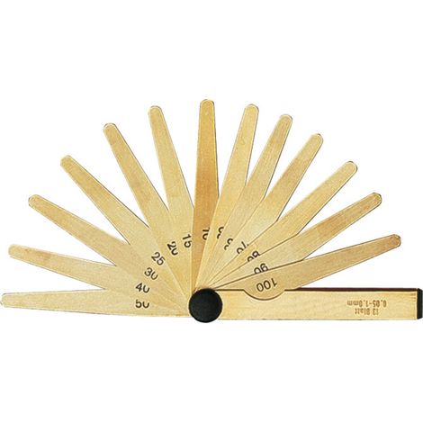 Jauge d'épaisseur de précision 20 feuilles 0,05-1,0 mm laiton
