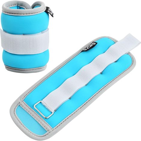 Lot de 2 Poids pour Cheville, 0.25 kg/0.5 kg Poids de Poignet pour Enfants Femmes Hommes, Manchettes de Poids, Poids Musculation Poignet pour Gymnastique Exercice Jogging Marche (1/5)