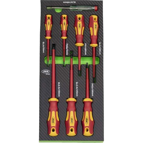 Tournevis Jbm set 8 pièces acier chrome vanadium (1/3)