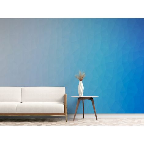Papier Peint Géométrique - Dégradé Bleu - 400 x 260 cm (1/2)