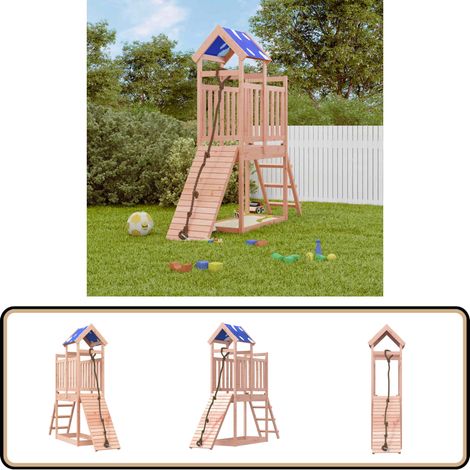 Aire de jeux d'extérieur bois massif de douglas - Aire De Jeux Enfant - Jeux Extérieur Bois - Toboggan Bois - Balançoire Bois - Cabane Enfant (1/5)
