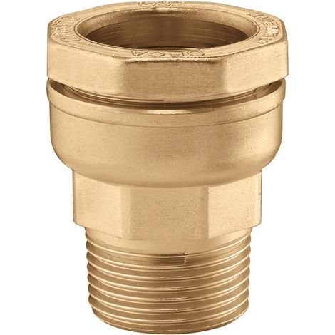 Raccord DECA droit mâle 3/4" (20/27) laiton pour tube PE Ø25 - Sferaco
