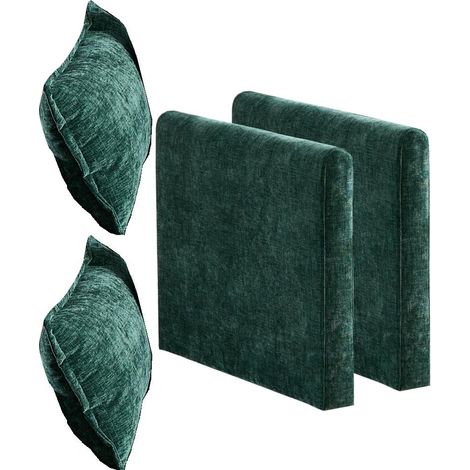 Accoudoirs uniquement pour canapé Cloud, canapé d'angle moderne, idéal pour salon, chambre et appartement, coussin d'assise double couche confortable, tissu chenille respirant, vert, DE501EGN (1/5)